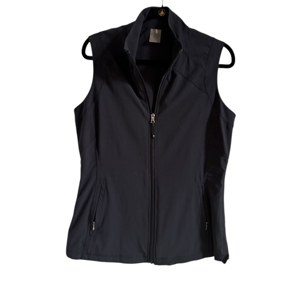 CALIA Women’s Black Sleeveless Soft-shell Lightweight Zip-Up Vest Size Large - Picture 3 of 15